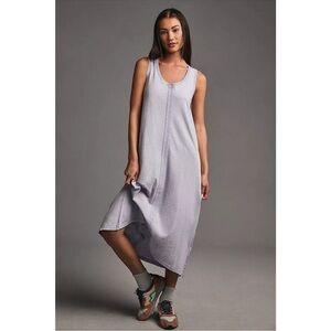 Anthropologie Lavender Purple Daily Practice Sleeveless Cotton Midi Lounge Dress